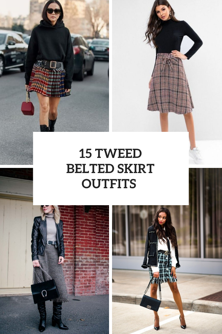 15 Ways To Wear A Tweed Skirt With A Sweater Styleoholic