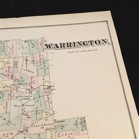 1876 Mappa Di Warrington Township Bucks County Pennsylvania Etsy Italia