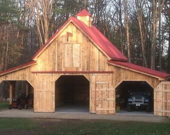 19 Backyard Barn Plans Complete Pole Barn Construction Etsy