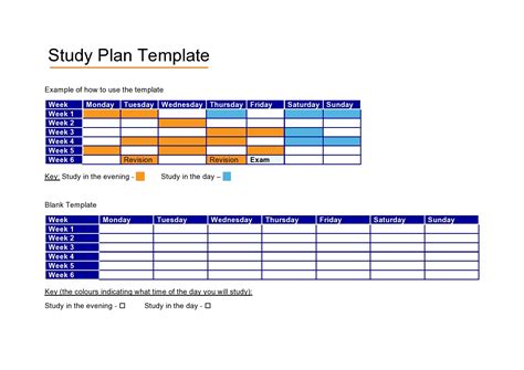 42 Useful Study Plan Templates Word Excel Templatelab