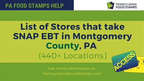 440 Montgomery County Stores That Accept Ebt Near You Pennsylvania