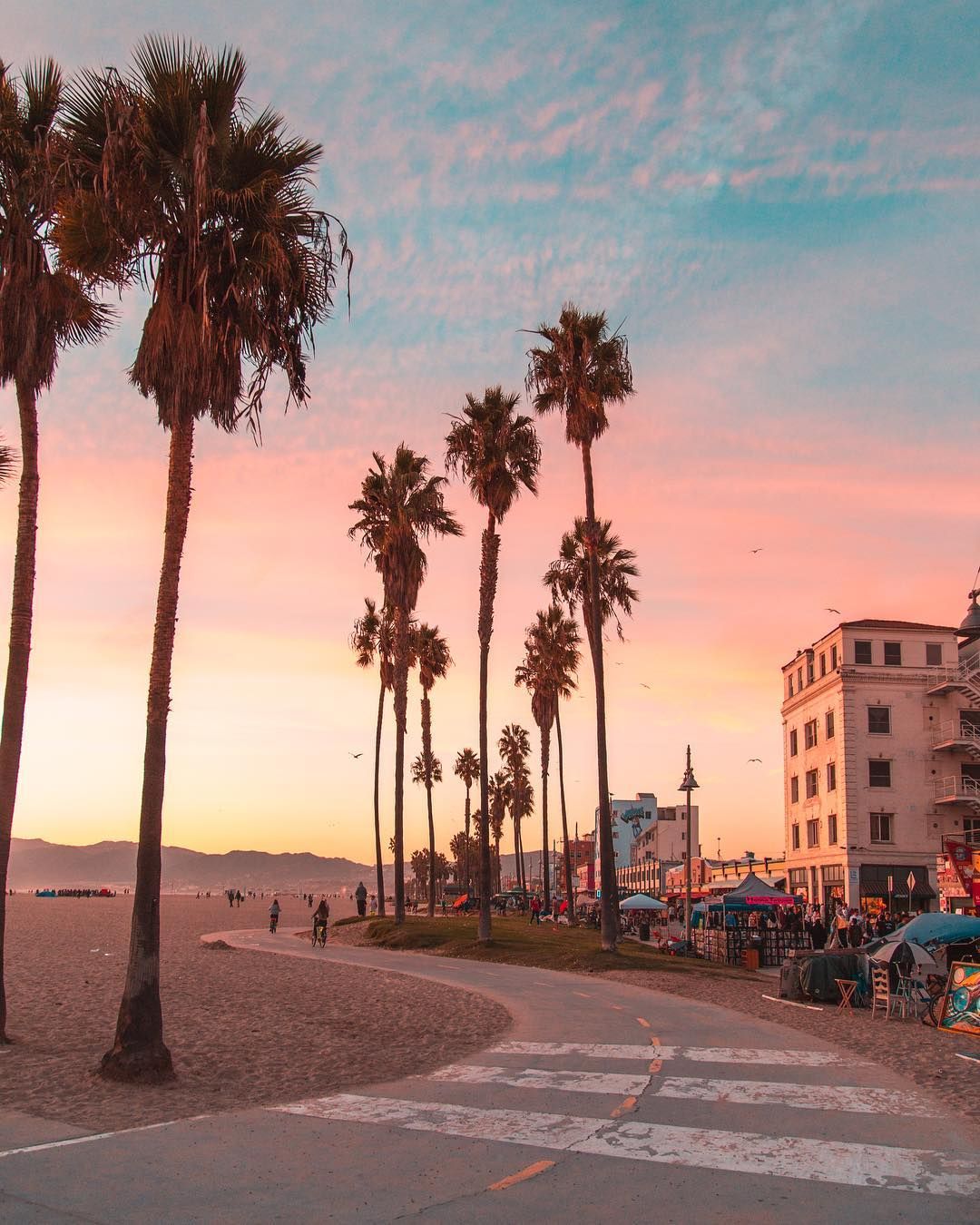 4K Sunset At Venice Beach Los Angeles California Virtual Walking