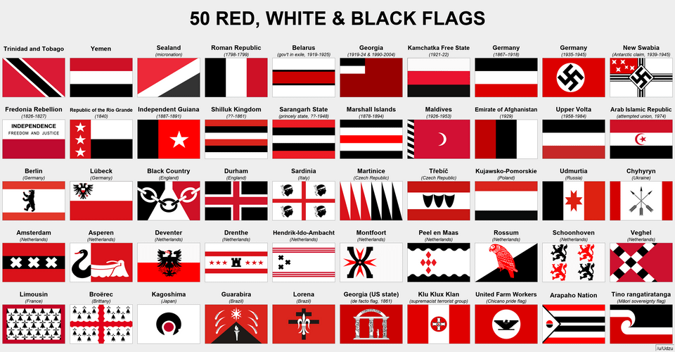 50 Red White Black Flags R Vexillology