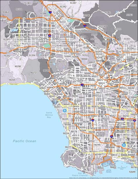 A Complete List Of Los Angeles Zip Codes With Map Bklyn Designs