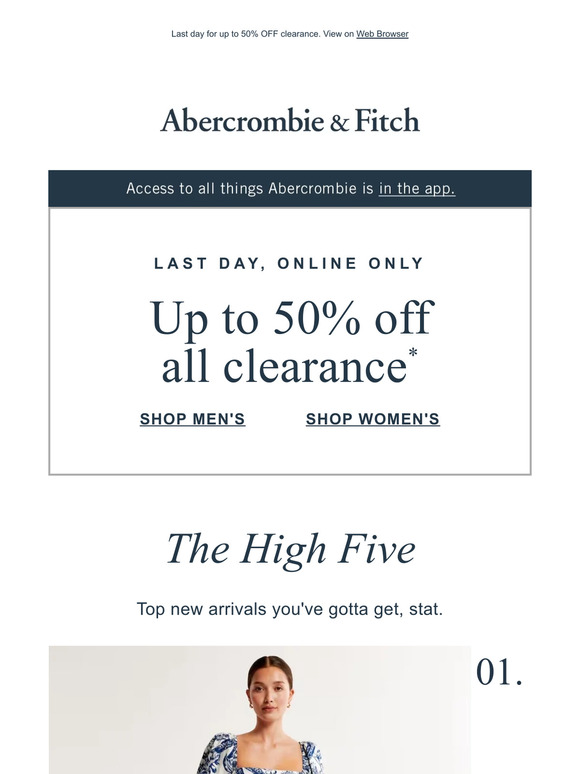 Abercrombie Fitch The High Five Things To Fan Over Milled