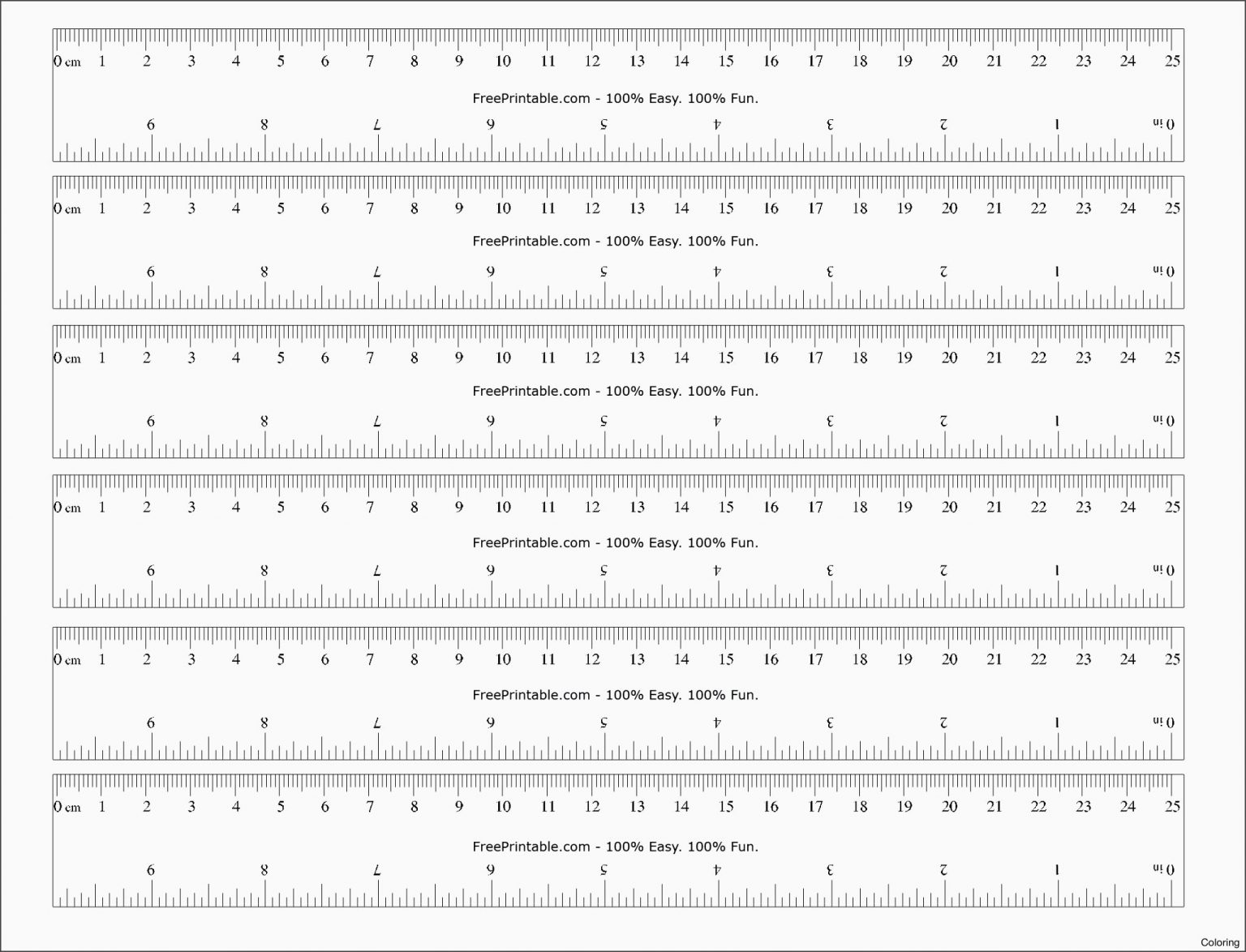 Actual Size Printable Mm Ruler