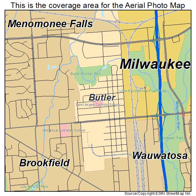 Aerial Photography Map Of Butler Wi Wisconsin