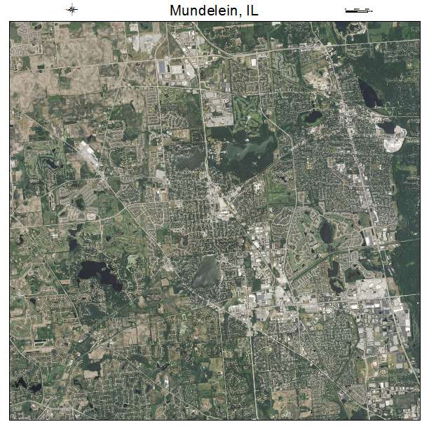 Aerial Photography Map Of Mundelein Il Illinois