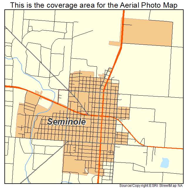 Aerial Photography Map Of Seminole Tx Texas