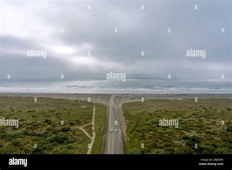 Aerial View Of The Beach At Ocean Shores Washington Stock Photo Alamy