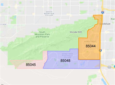 Ahwatukee Zip Codes Map