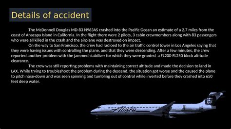 Alaska Airlines Flight 261 Accident Analysis And Recommendations