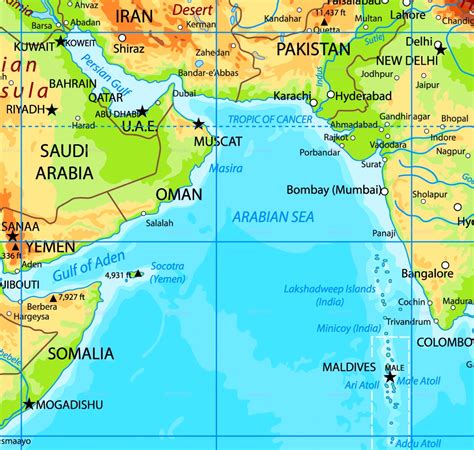 Arabian Sea On A Map