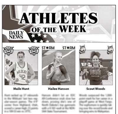 Athletes Of The Week Hunt Hanson And Woods Local Sports News