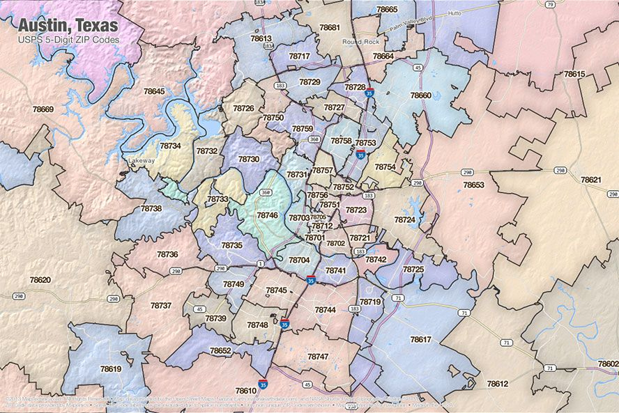 Austin Zip Code Map Printable Printable Templates