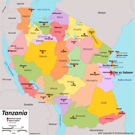 B N N C Tanzania Tanzania Map Kh L N N M 2023