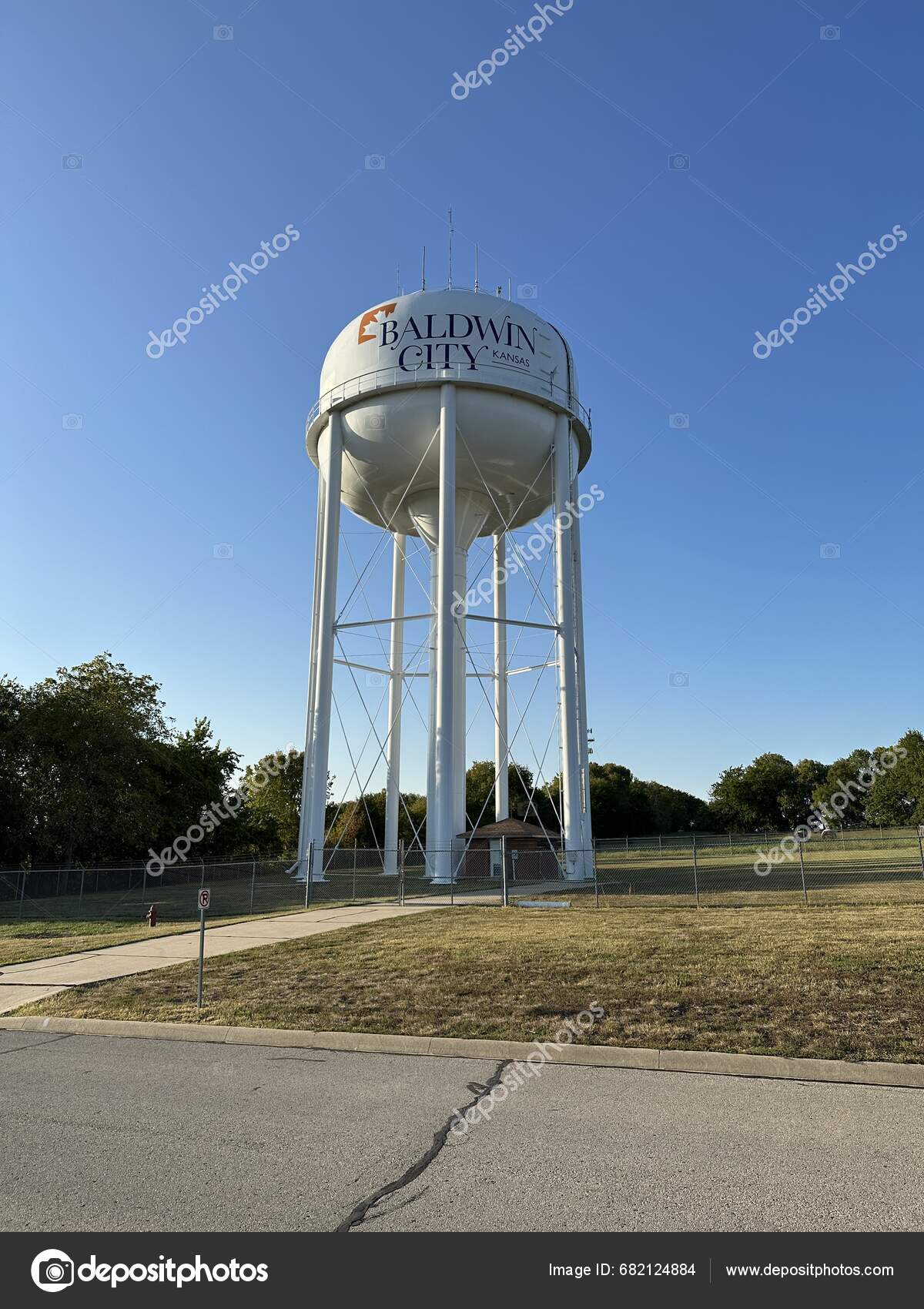 Baldwin City Kansas October 2023 Baldwin City Water Tower Douglas