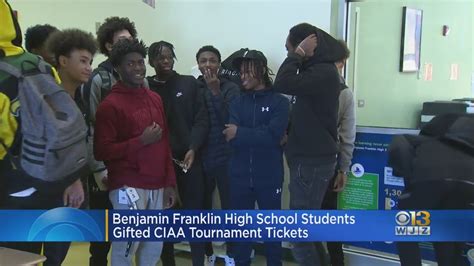 Benjamin Franklin High Students Gifted Ciaa Tournament Tickets Youtube