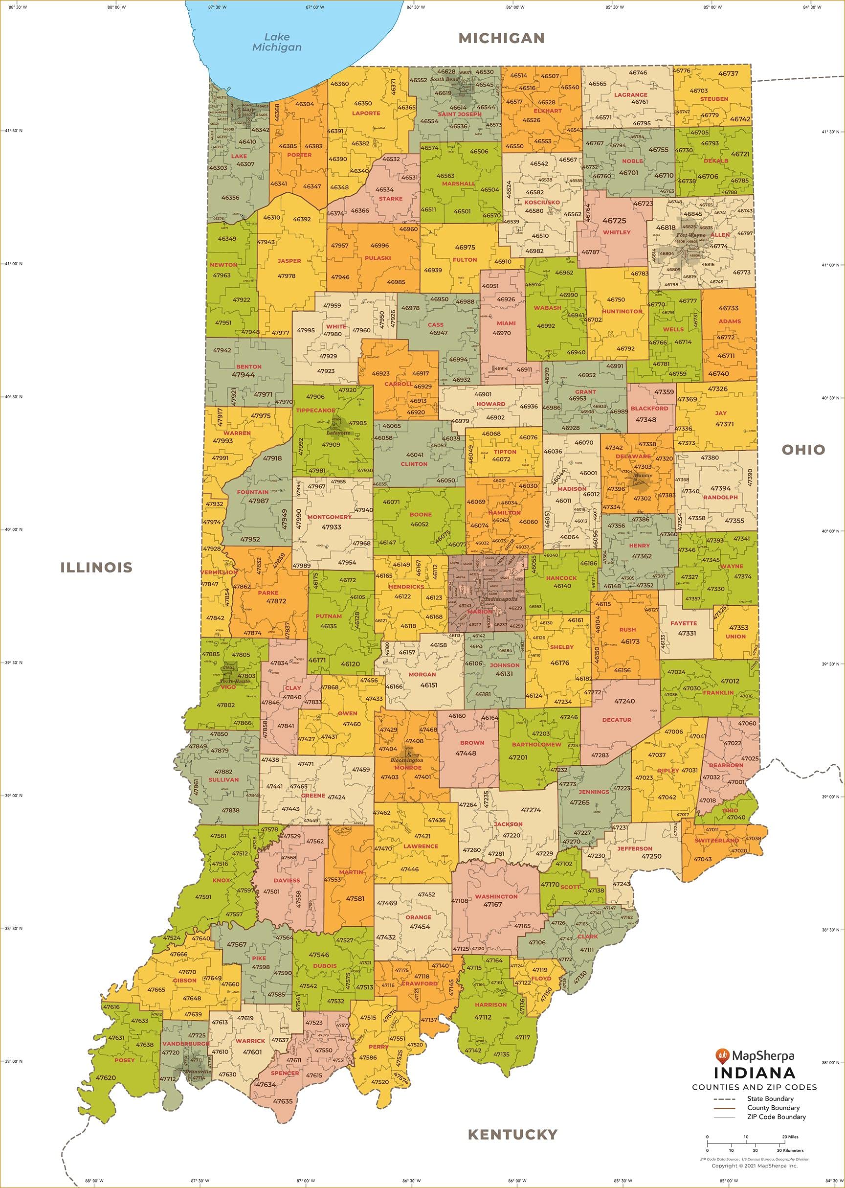 Bloomington Indiana Zip Code Map Zip Code Map