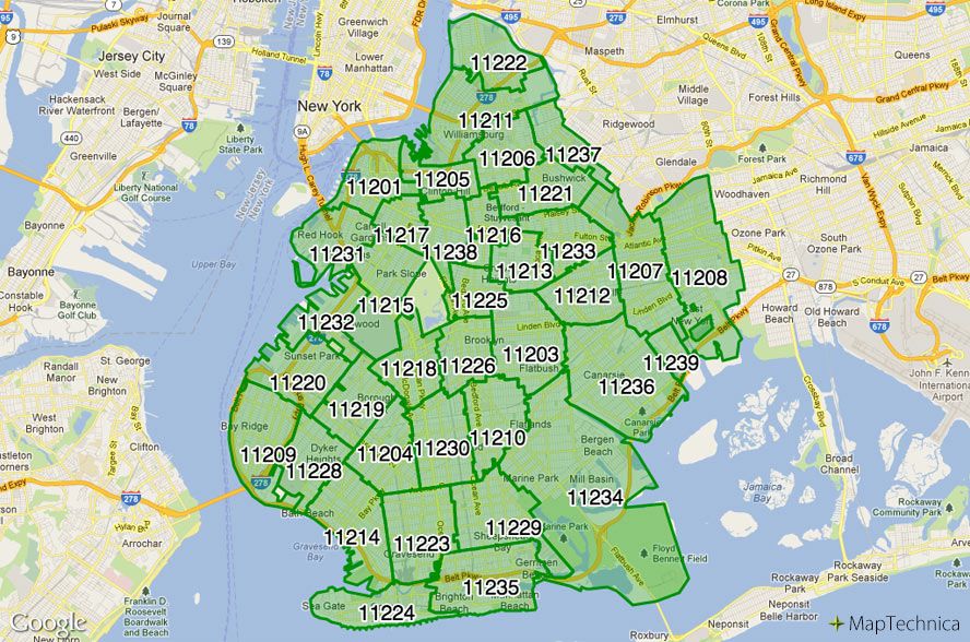 Design Brooklyn Zip Code Maps Now - Hebrew Insights