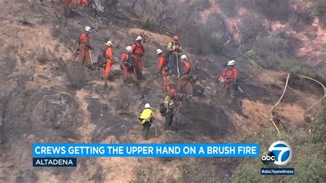 Brush Fire Breaks Out In Altadena Hills No Homes Threatened As La