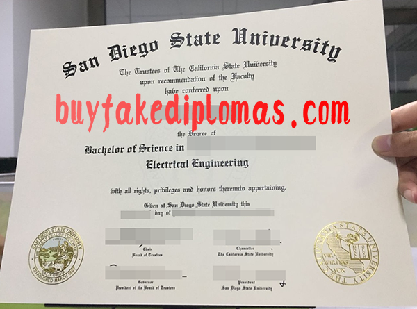 Buy San Diego State University Fake Diploma Susd Degree