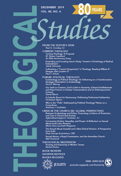 Buy Theological Studies Journal Subscription Sage Publications