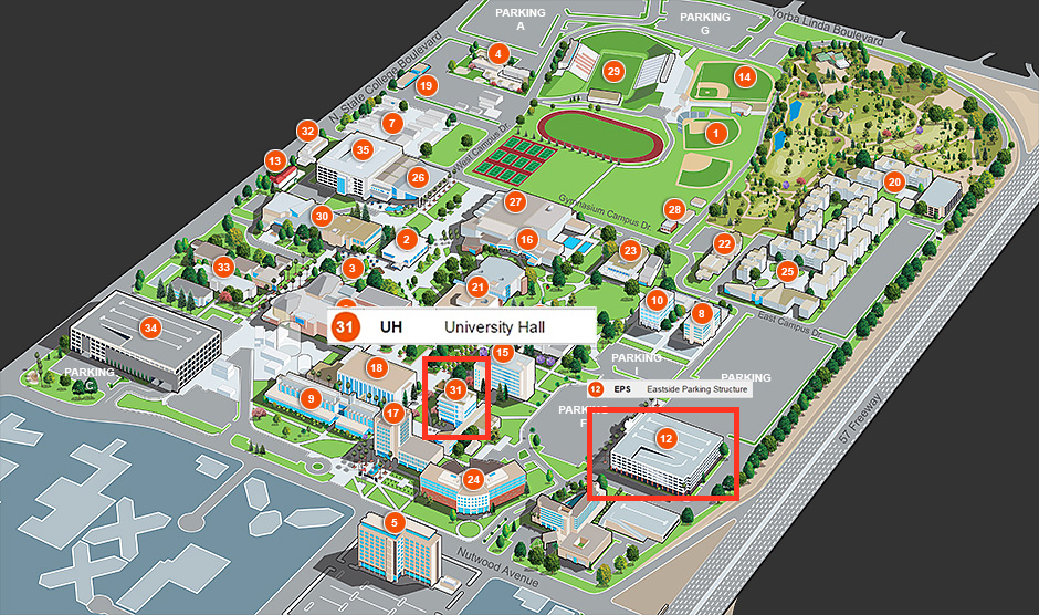 Cal State Fullerton Campus Map Maping Resources