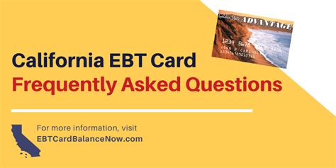 California Ebt Card Frequently Asked Questions Ebtcardbalancenow Com