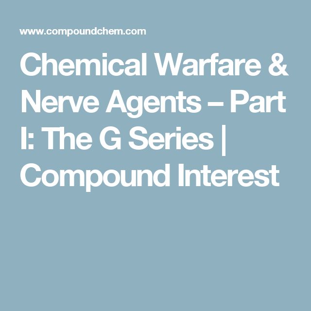 Chemical Warfare Nerve Agents Part I The G Series Compound Interest