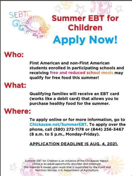 Chickasaw Nation Summer Ebt