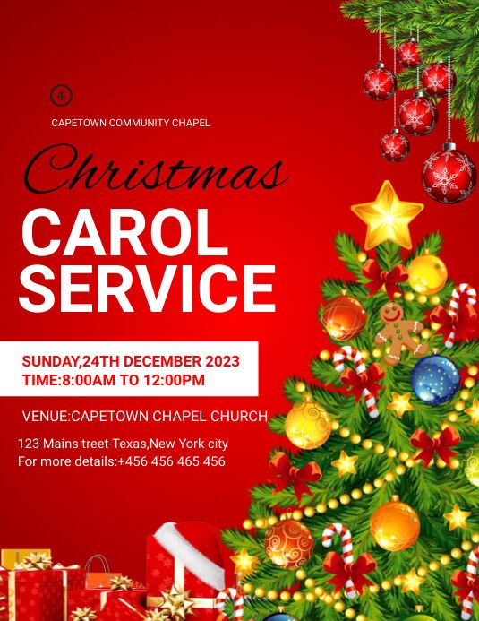 Christmas Carol Service Flyer