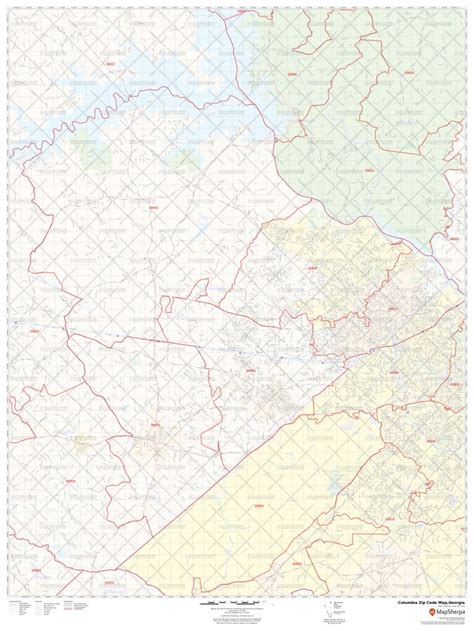 Columbia Zip Code Map Georgia Columbia County Zip Codes