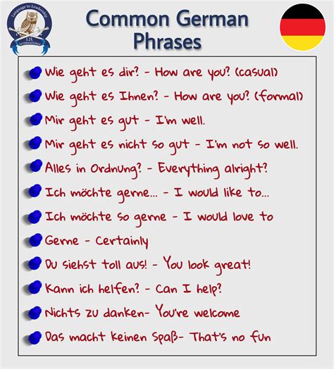 Common German Phrases Learn German German Phrases Learn German Online