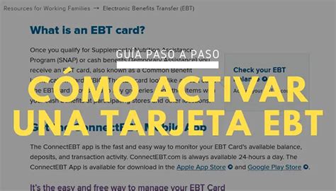 Como Activar Una Tarjeta Ebt Bistro Usfoods