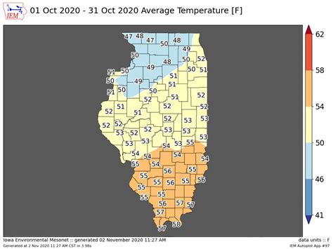 Cool Fall Temperatures Continued In October Illinois State Climatologist