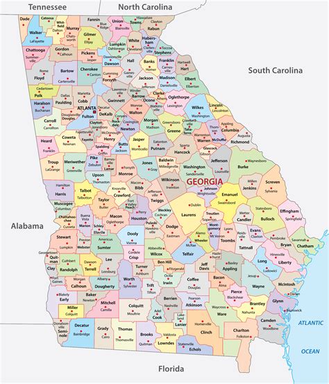 Counties In Ga Map