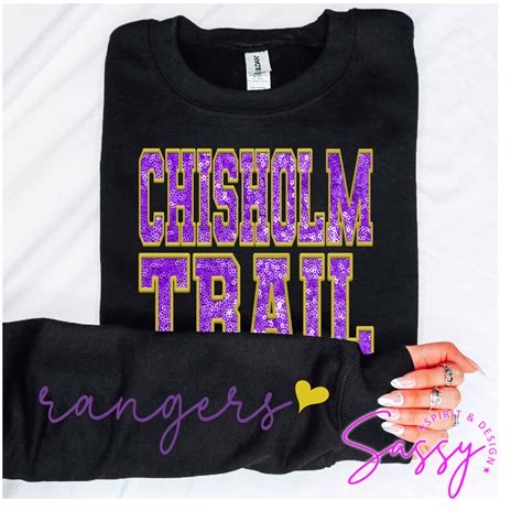 Custom Faux Sequin Mascots Sweatshirts Sassy Spirit And Design