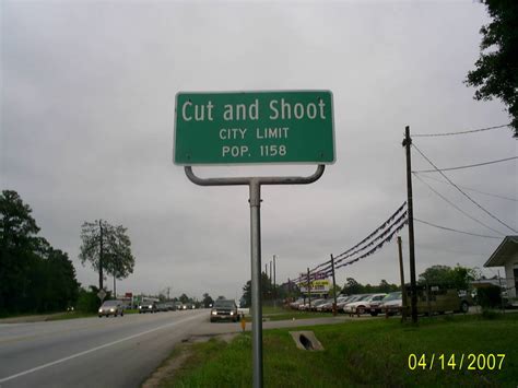 Cut And Shoot Tx Cut Shoot Sign Photo Picture Image Texas At