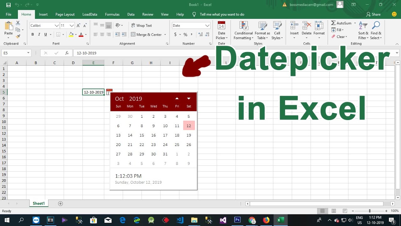 Date Selector In Excel