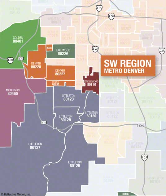 Denver Area Zip Code Map