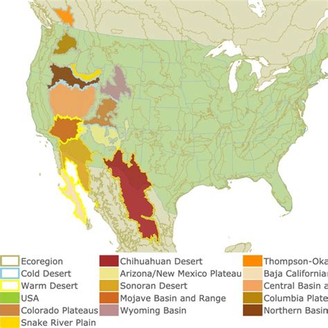 Deserts In The United States Map Robin Christin