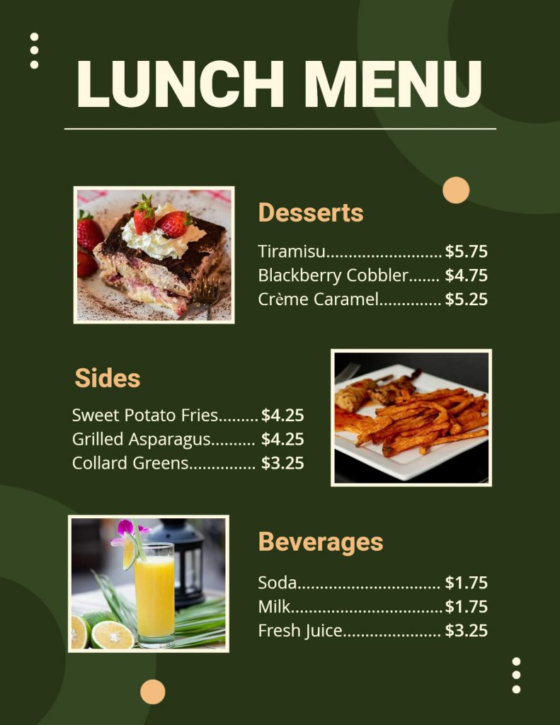 Design Your Ultimate Lunch Menu Now!