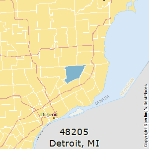 Detroit Zip 48205 Mi