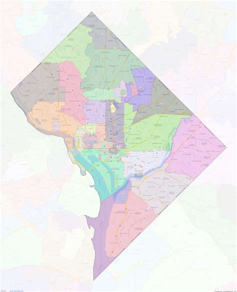 District Of Columbia Zip Code Map Medium Image Shown On Google Maps