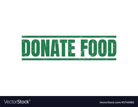 Donate Food Stamp Graphic Green Color Royalty Free Vector