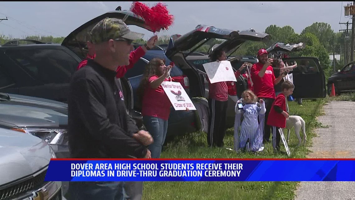 Dover Area High School Holds Drive By Graduation For Seniors Amid