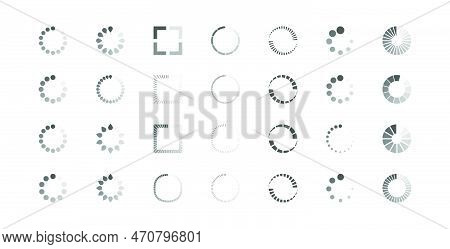 Download Sign Set Load Icons Set Load System Data Load Stock Vector