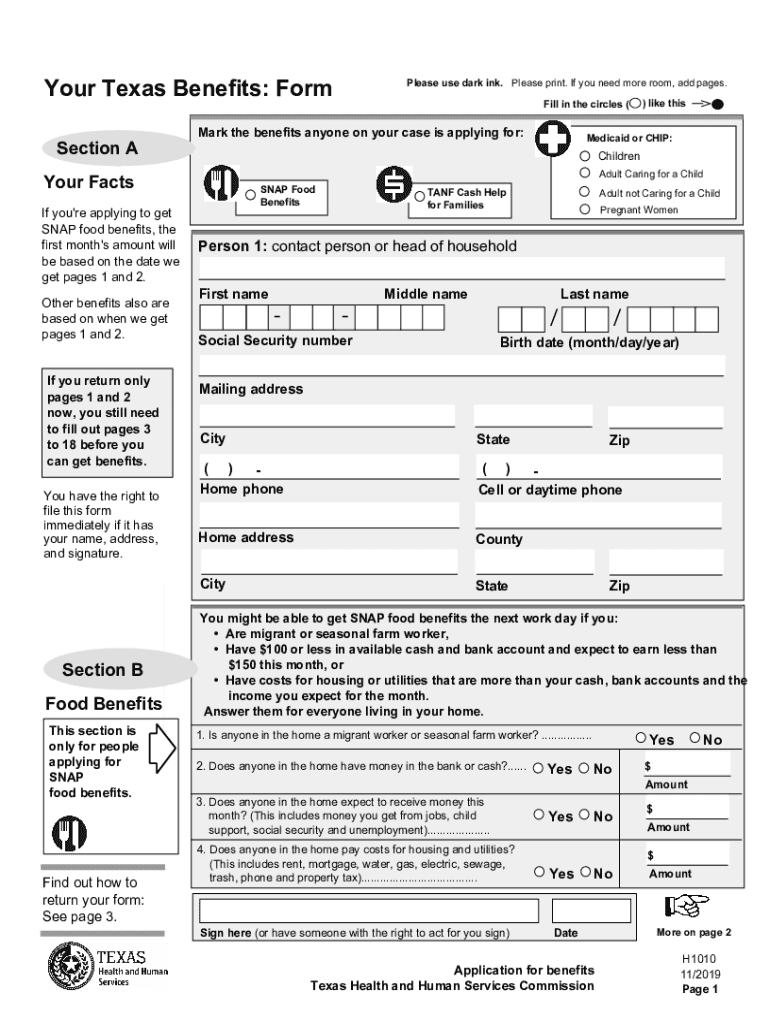 Download Your Texas Food Stamp Application 2022