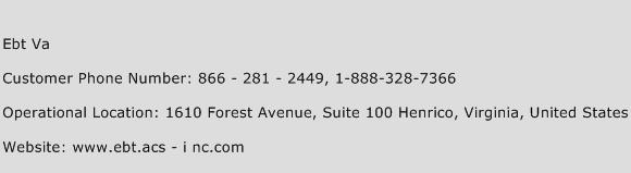 Ebt Va Contact Number Ebt Va Customer Service Number Ebt Va Toll